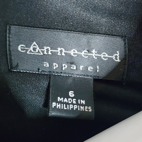 CONNECTED APPAREL Blue Black Pullover Sleeveless Dress Womens Size 6 - Picture 5 of 7